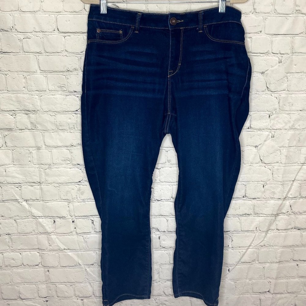 Jordache cropped blue skinny jeans